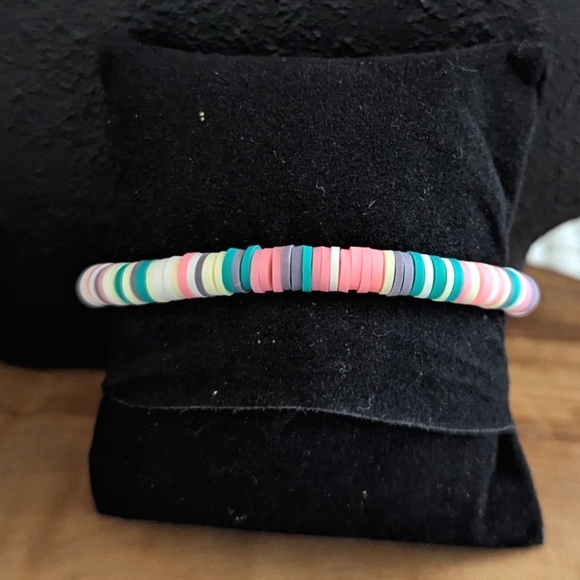 Taylor Swift Friendship Bracelet Folklore Vinyl Disc Stretchable Stackable - Picture 2 of 4